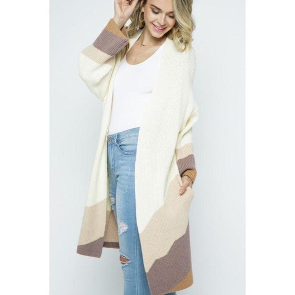 LAST ONE - Keep Calm Pocketed knit Cardigan - Picture 5 of 5